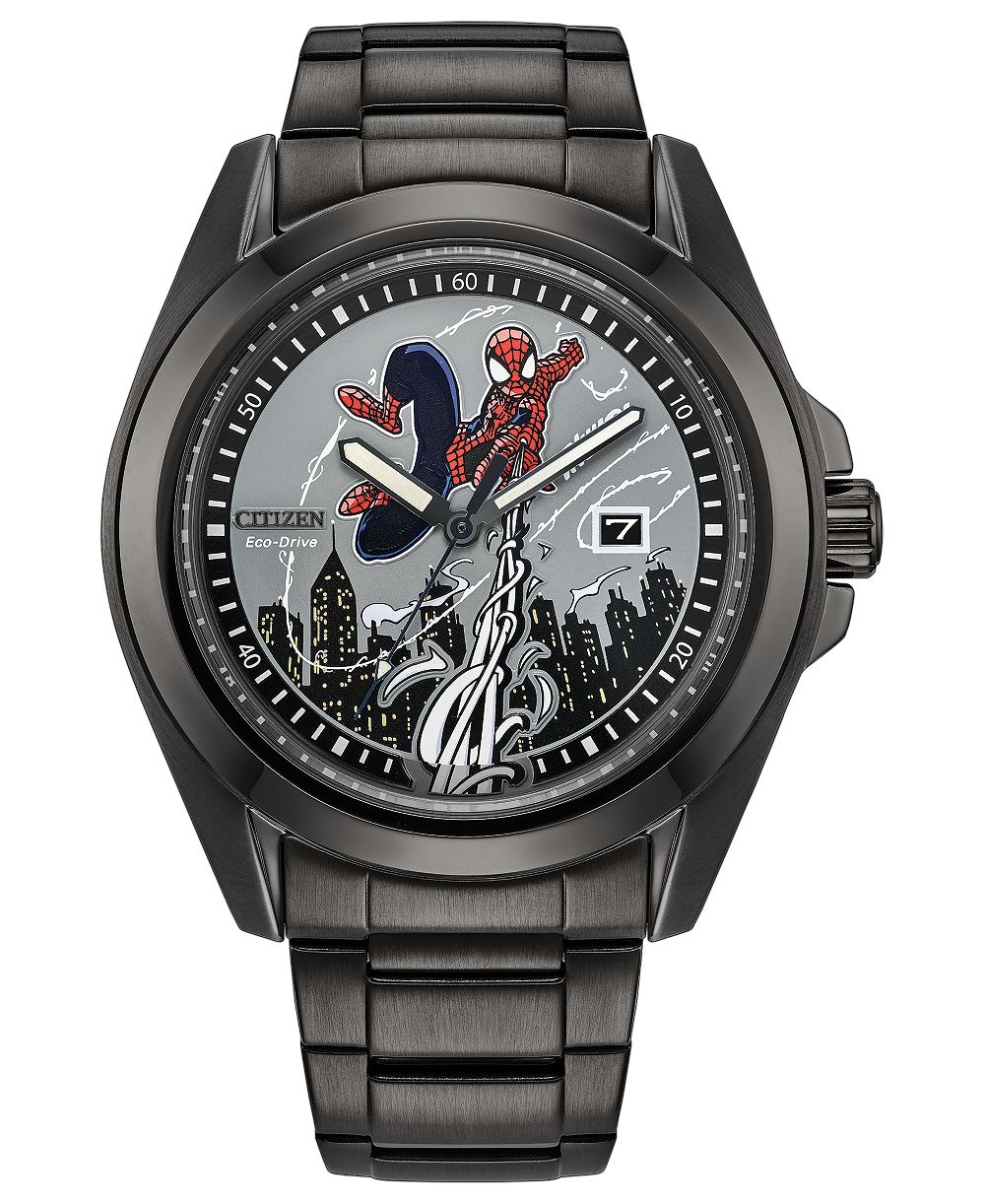 Citizen Мужские часы Spider-Man сероватые из нержавеющей стали с браслетом 43mm