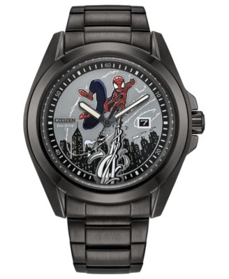 Citizen Мужские часы Spider-Man сероватые из нержавеющей стали с браслетом 43mm