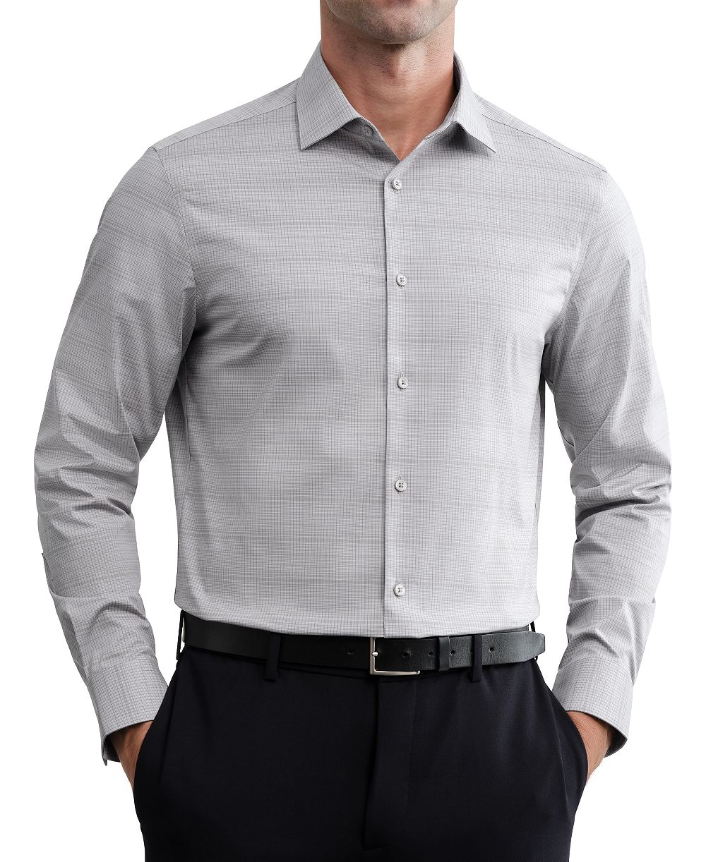 Calvin Klein мужская рубашка для костюма из хлопка с добавлением синтетики, slim fit, не мнется