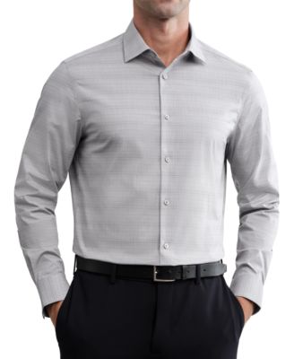 Calvin Klein мужская рубашка для костюма из хлопка с добавлением синтетики, slim fit, не мнется
