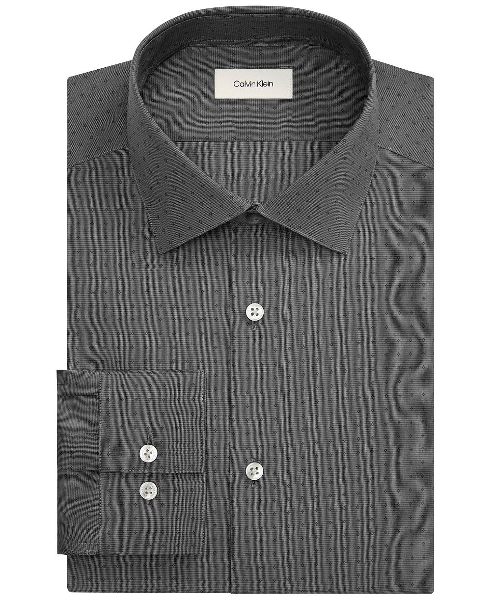 Calvin Klein Men's Performance Wrinkle Free Slim-Fit Dress Shirt