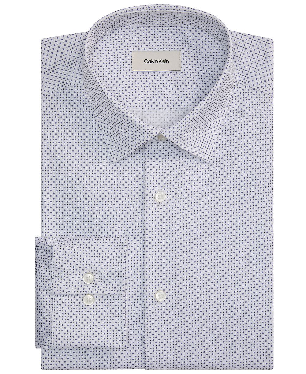 Мужская рубашка Calvin Klein Cotton Stretch Slim-Fit Dress Shirt