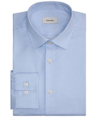 Calvin Klein Men's Cotton Stretch Square Cuff Dress Shirt