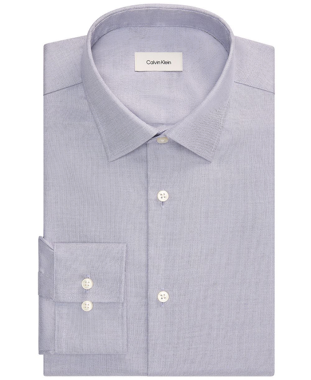 Calvin Klein Men's Cotton Stretch Regular-Fit Dress Shirt