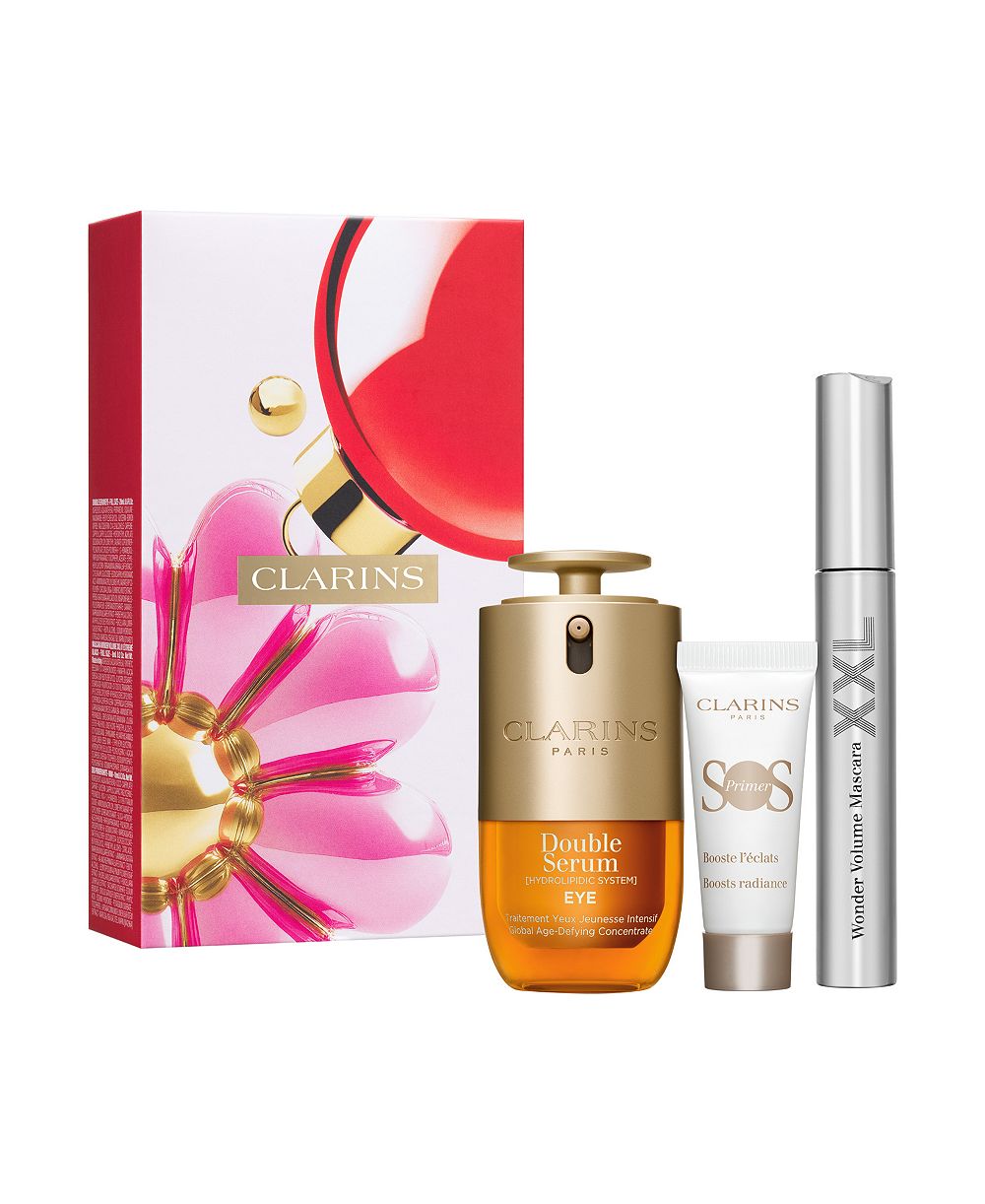 Clarins подарочный набор из 3 средств для осветления и снятия отечности с области глаз