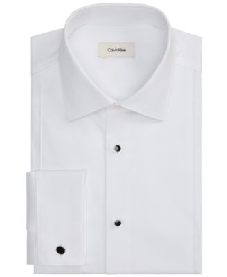 Calvin Klein Men's CK Occasion Spread Collar French Cuff Stretch Dress Shirt