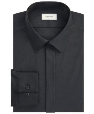 Calvin Klein Men's Tailored Occasion Slim-Fit Point-Collar Cotton-Blend Dress Shirt
