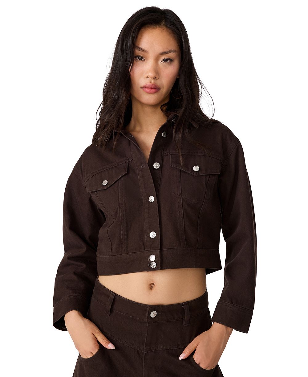 Steve Madden Women's Dove Cropped Denim Jacket