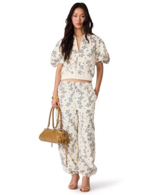 Steve Madden Women's Lyonie Cropped Floral-Print Lightweight Jacket
