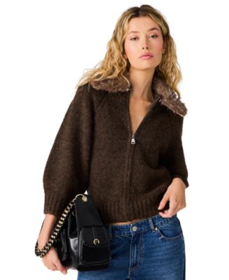 Steve Madden женский кардиган Odessa с полной молнией и приталенным кроем