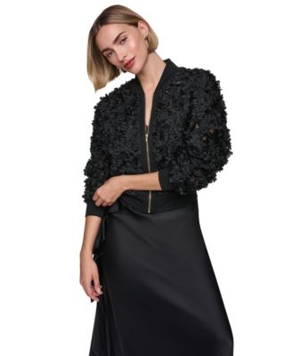 Sonia Rykiel Women's Short Ribbed-Collar Bomber Jacket