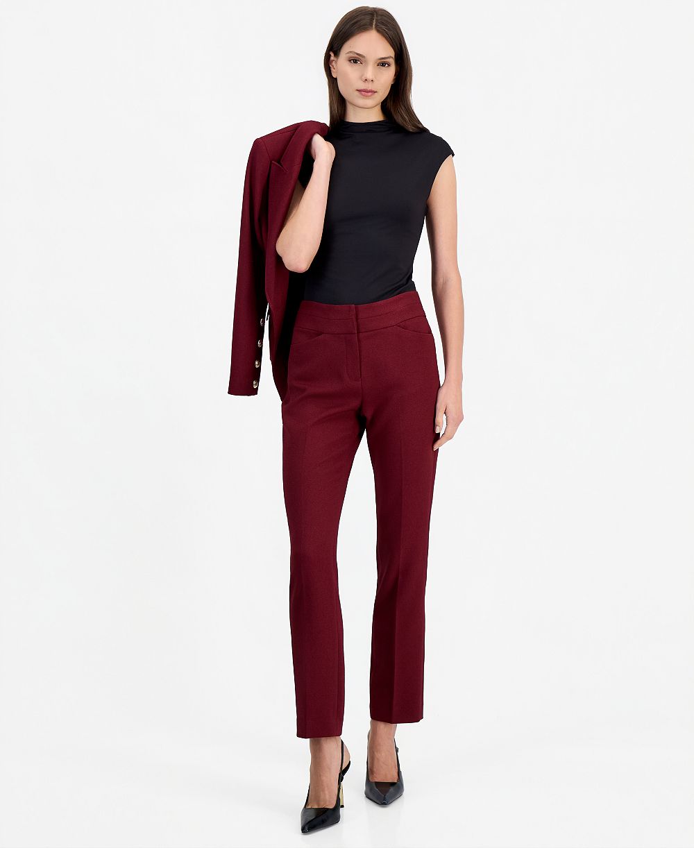 Tahari ASL Women's Flared-Leg Mid-Rise Pants