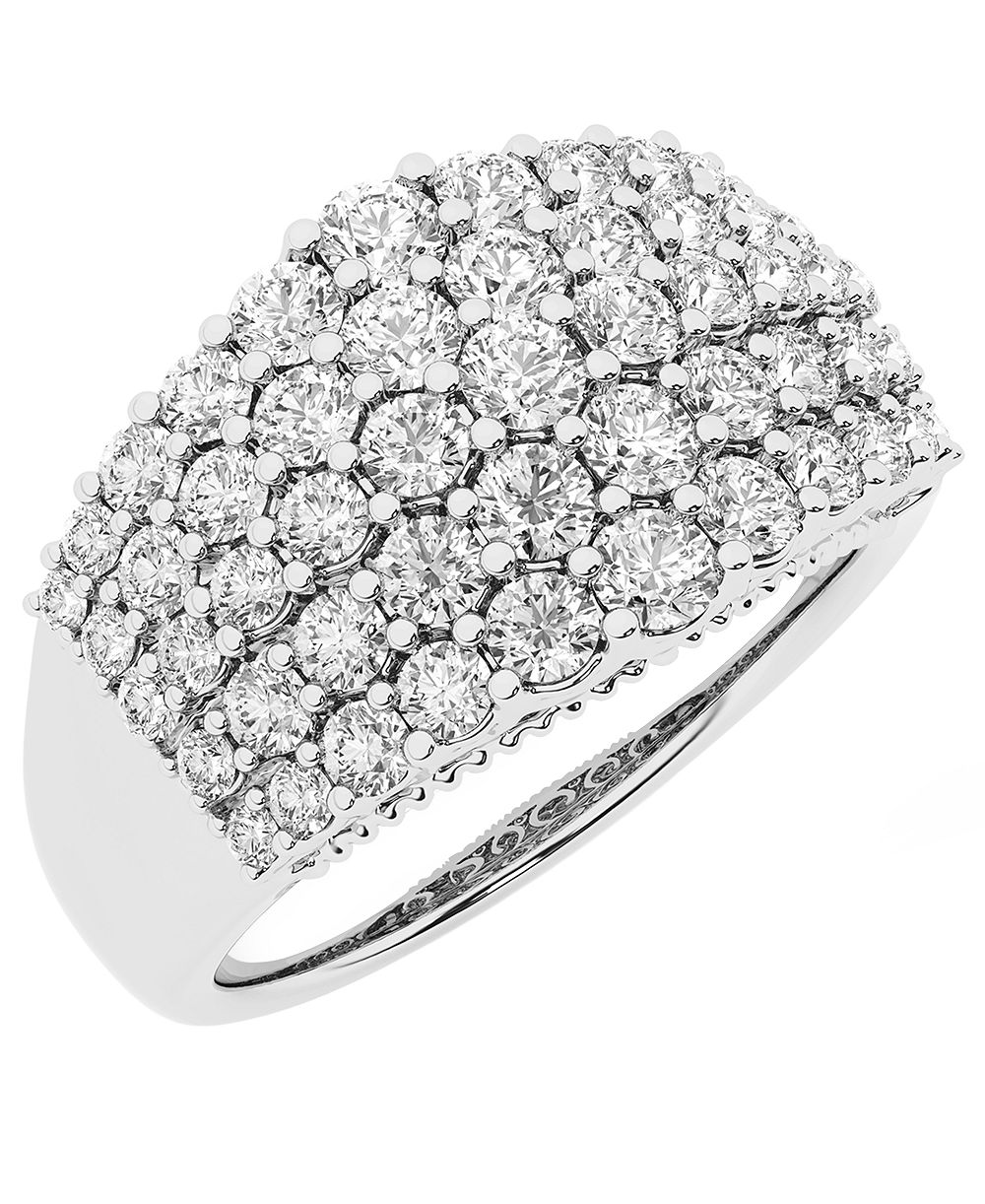Кольцо Forever Grown Diamonds с лабораторным бриллиантом (2 карата суммарно) из стерлингового серебра