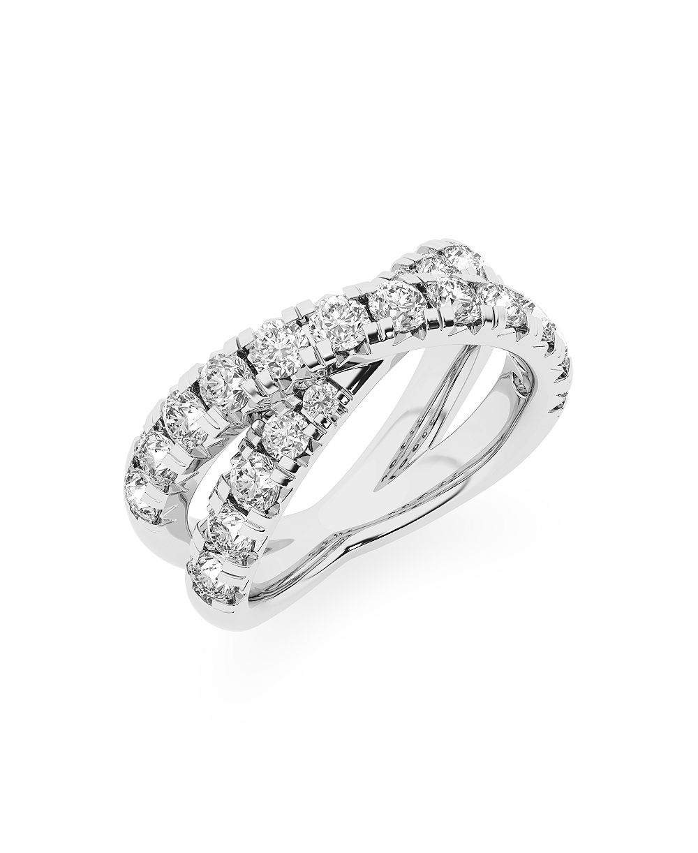 Кольцо Forever Grown Diamonds с лабораторным бриллиантом (2 карата суммарно) из стерлингового серебра