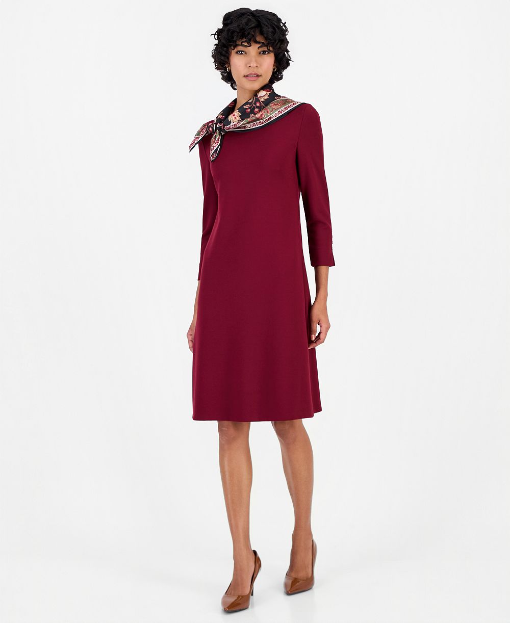 Женское платье Jones New York Petite Serenity длины до колена, А-силуэт