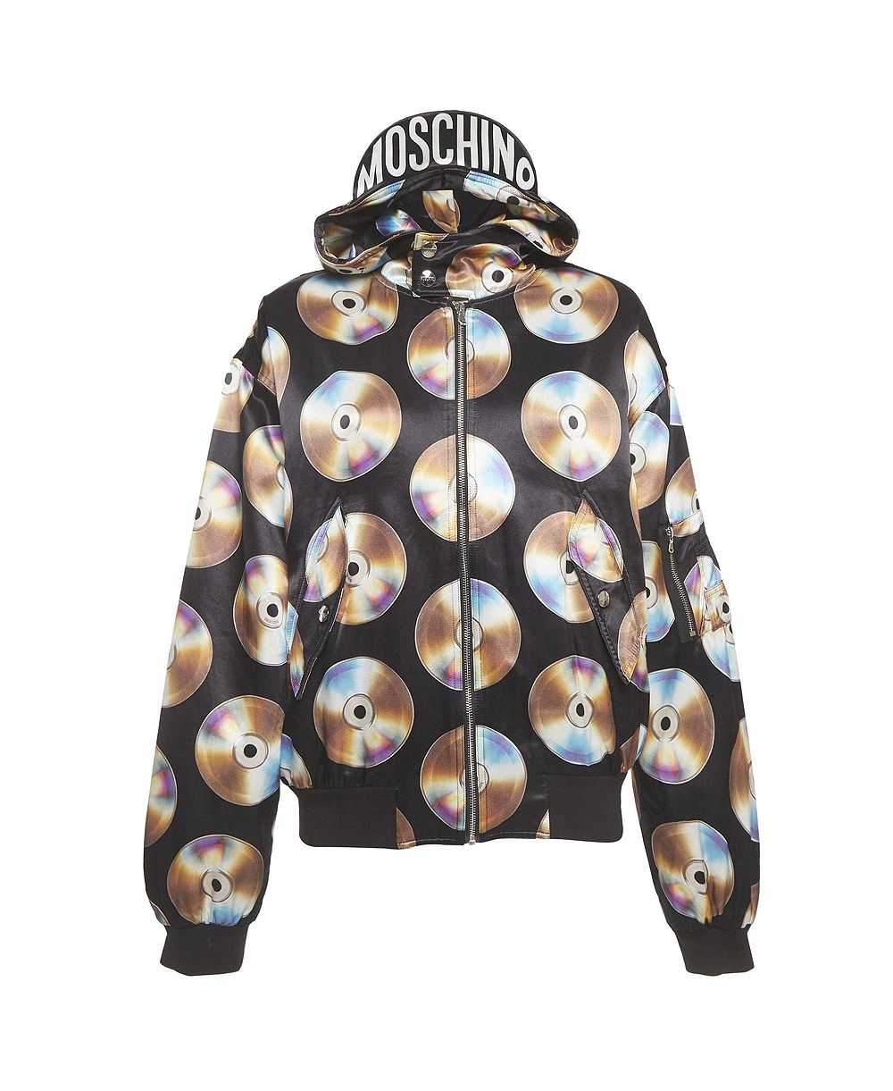 Женская толстовка Moschino с принтом Disc из хлопка