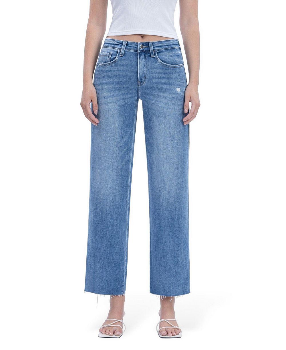 Джинсы Flying Monkey Women's High Rise Raw Hem Slim Wide Leg