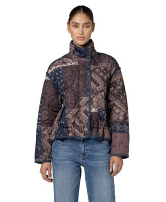 BLANK NYC Women's Dust And Daydream Quilted-Print Long Jacket