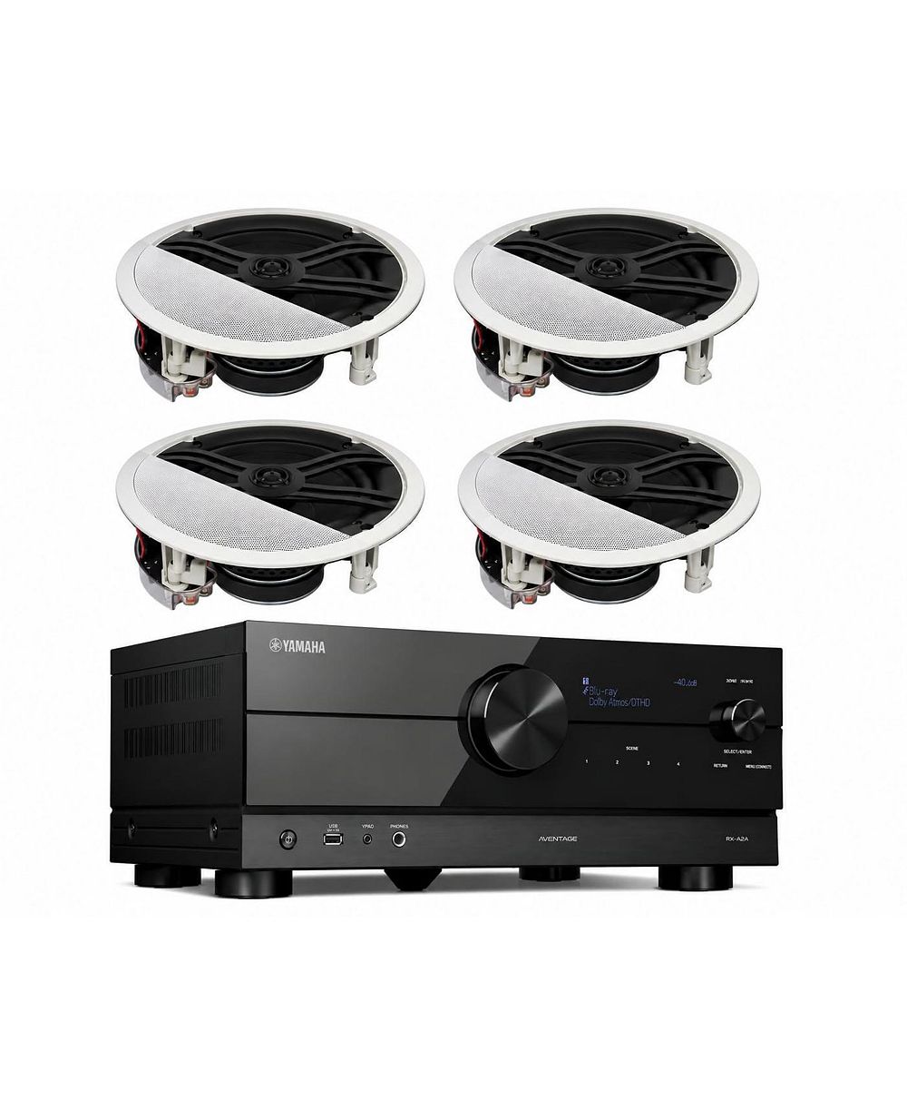 Yamaha RX-A2A 7.2-Channel 100W Dolby Atmos AV Receiver Speaker Bundle