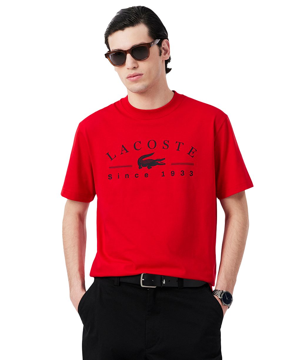 Футболка Lacoste мужская с круглым вырезом и классической посадкой