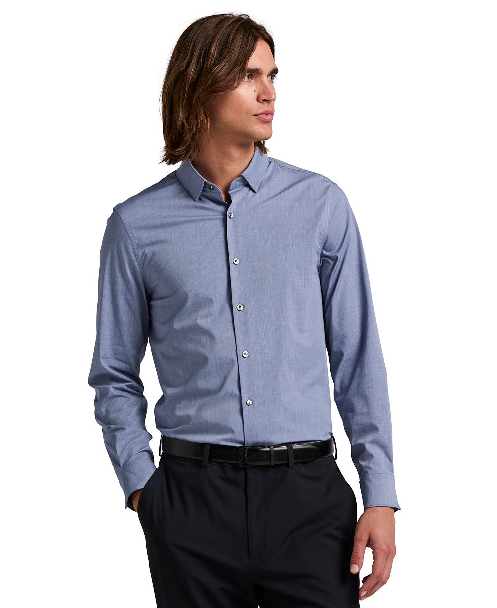 Perry Ellis Мужская рубашка Performance Twill