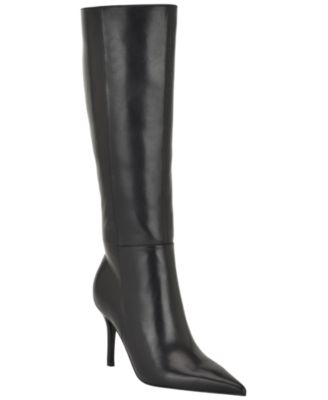 Nine West женские высокие сапоги на шпильке Gerty с широким голенищем