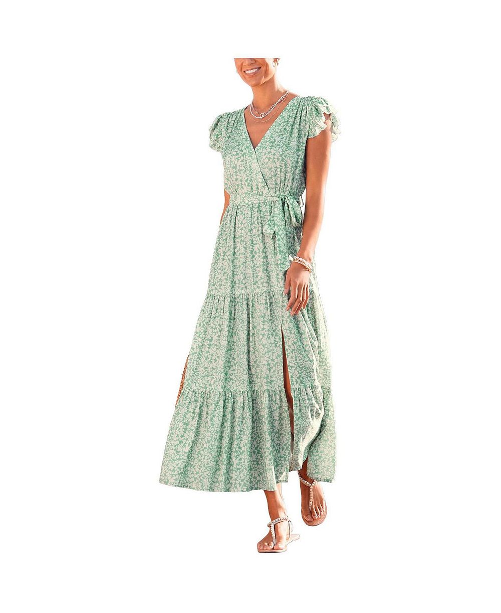 Женское платье LASCANA Flutter Sleeve Maxi