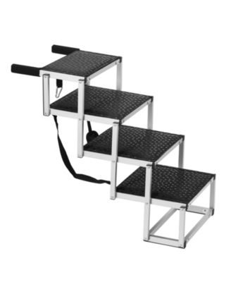 VEVOR Dog Stair for Cars 4-step Folding Dog Steps Aluminum Loads up to 150 lbs