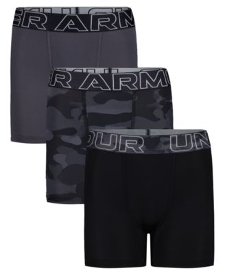 Under Armour Boy's Performance Tech Boxer Briefs, 3-Pack