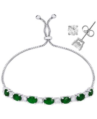 Silver/Emerald
