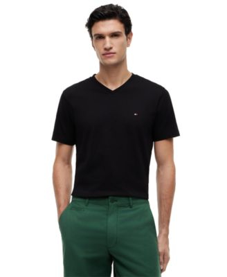 Tommy Hilfiger мужская базовая хлопковая футболка с V-образным вырезом и стандартной посадкой