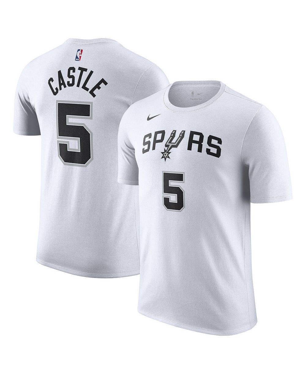 Футболка Nike Stephon Castle White San Antonio Spurs Name & Number, мужская и женская