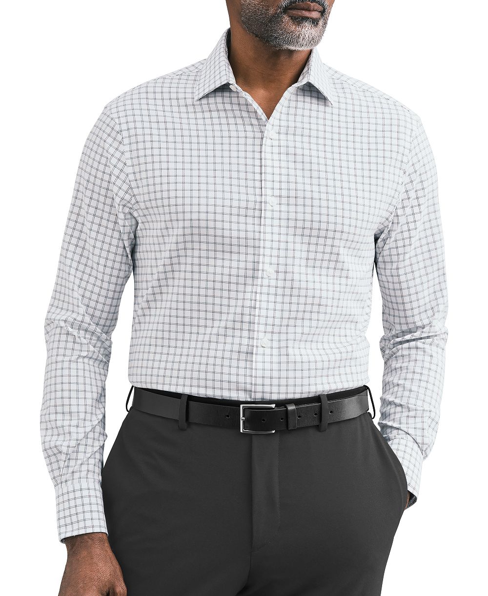 Tommy Hilfiger Men's TH Flex Regular-Fit Spread-Collar Dress Shirt