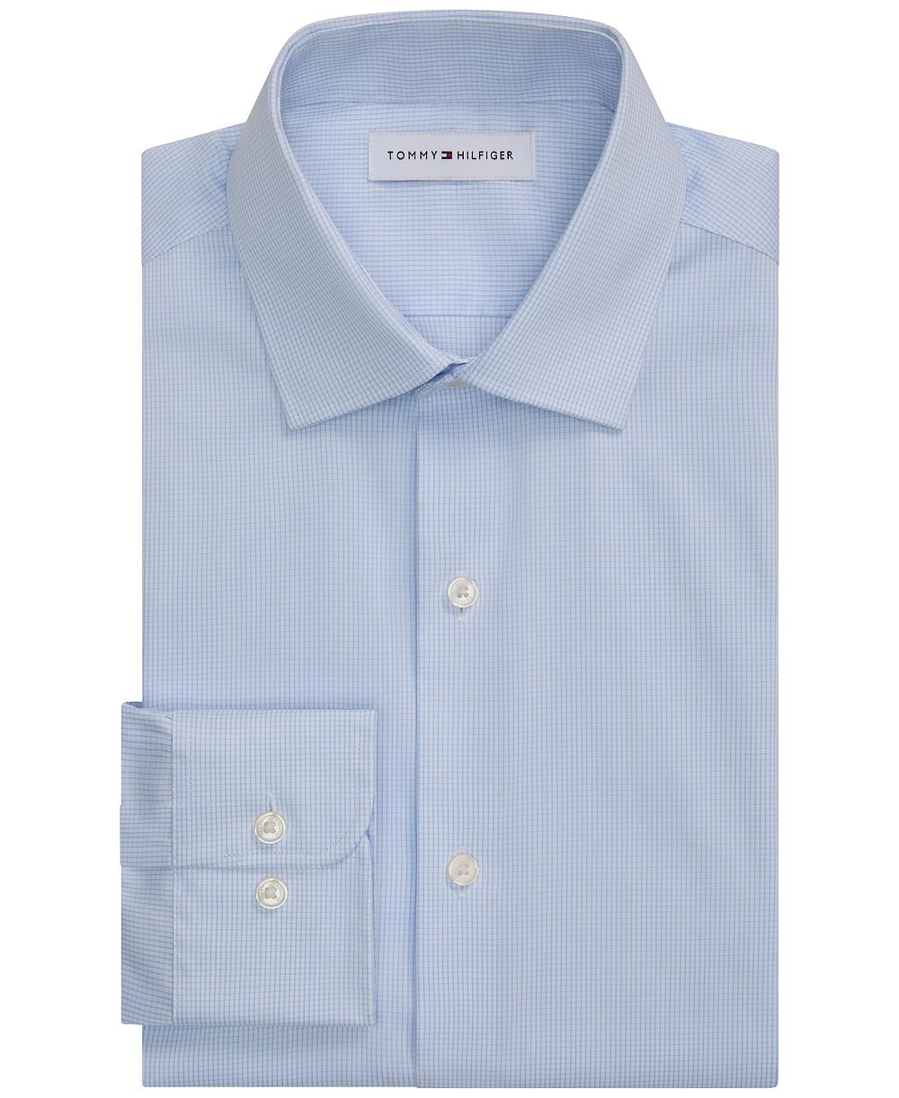 Tommy Hilfiger Men's Athletic-Fit Performance Check Dress Shirt