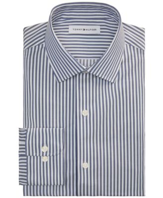 Мужская рубашка Tommy Hilfiger Slim-Fit из хлопкового твиля с закругленными манжетами