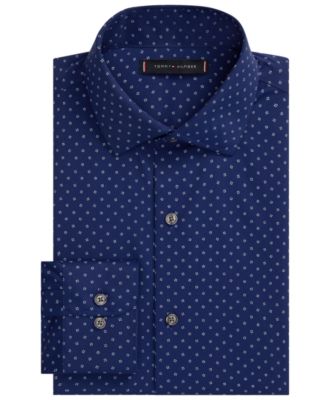 Tommy Hilfiger Мужская рубашка Performance Stretch с воротником Spread