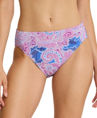 Tommy Bahama Women's Paisley Daze High-Waisted Tummy-Control Bikini Bottom