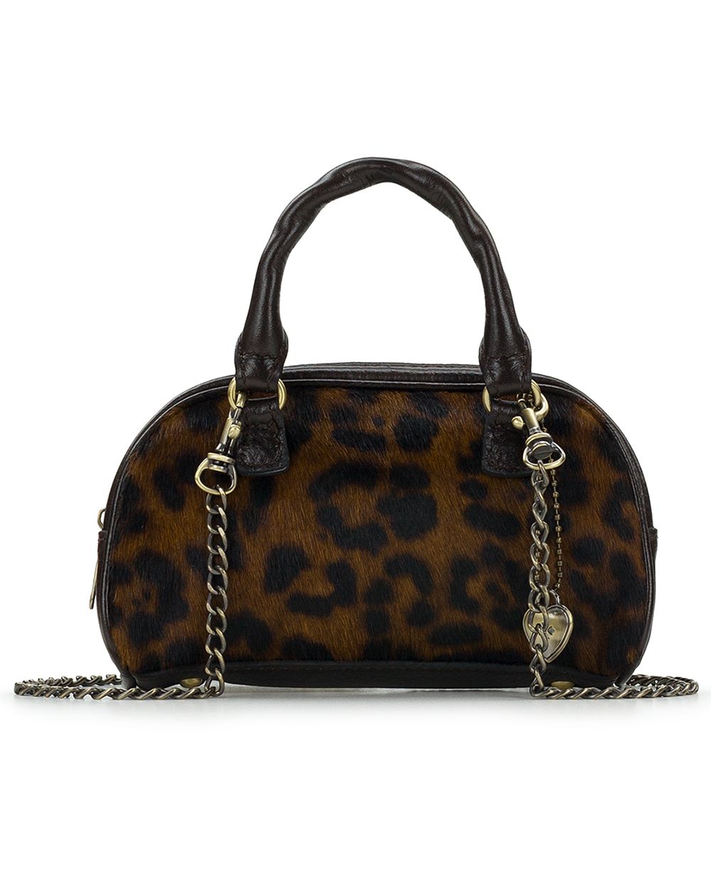 Маленькая сумка Patricia Nash Mini Pomezia Leopard через плечо с цепочкой