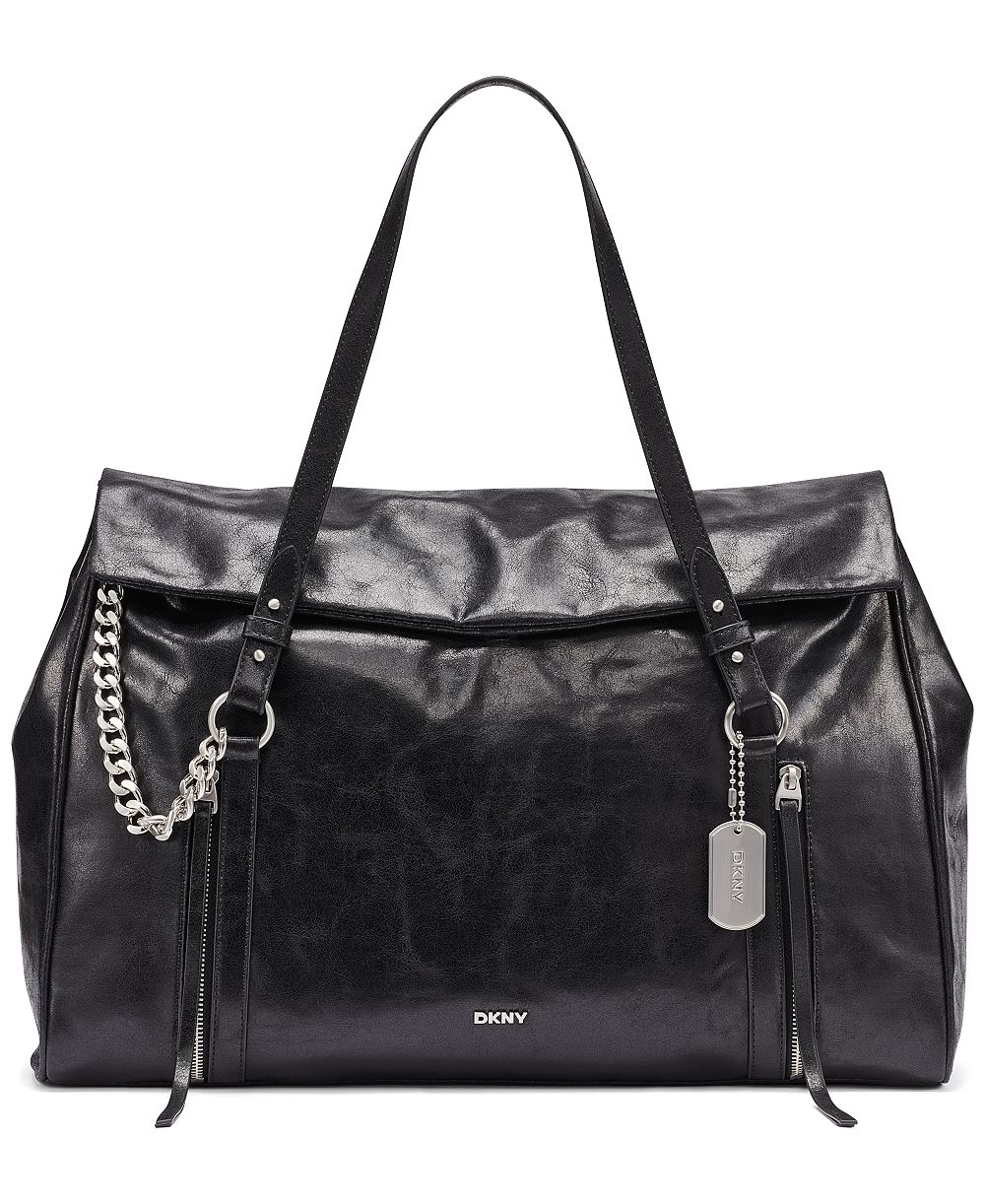 DKNY Skye большая сумка-тоут из искусственной кожи с застёжкой-кнопкой