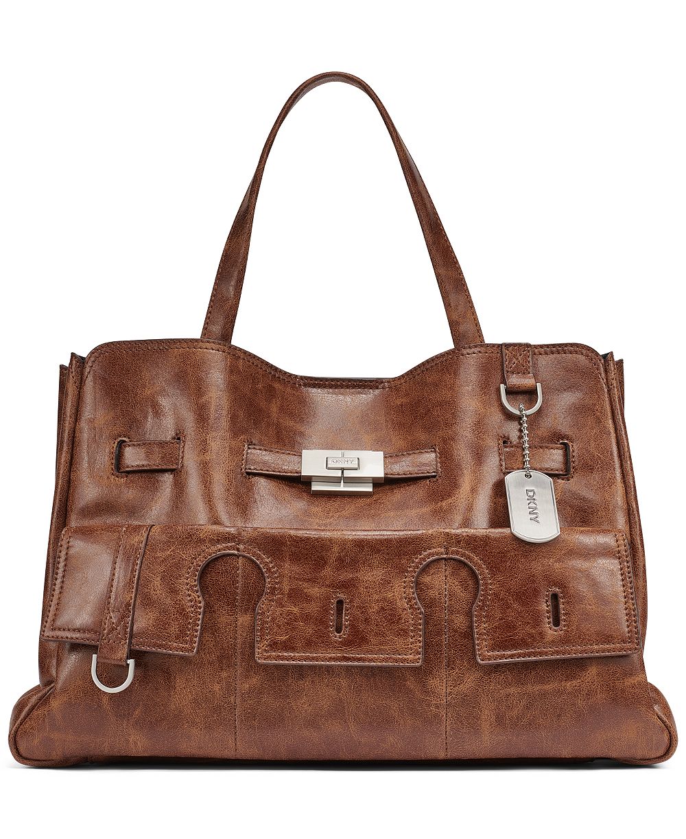 DKNY Bryar Structured Large Laptop Compatible Satchel Handbag
