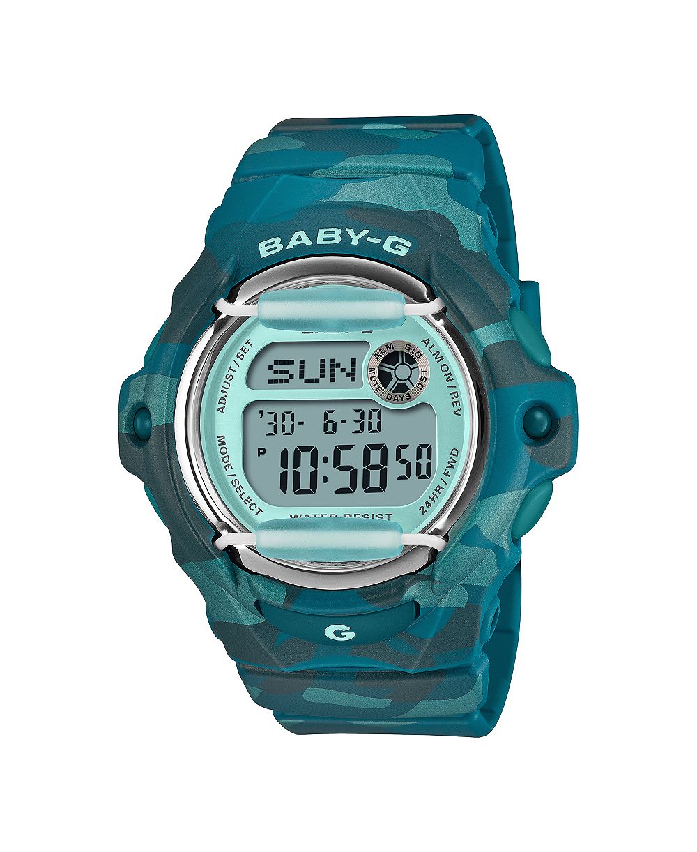 G-Shock Women's Baby-G Digital Blue Resin Watch 42.6mm