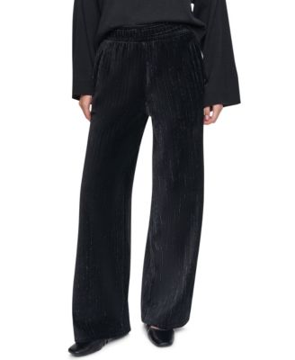 DKNY женские брюки с широкими штанинами из бархата, на резинке