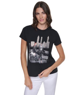 DKNY женская футболка с круглым вырезом и короткими рукавами Central Park Steps