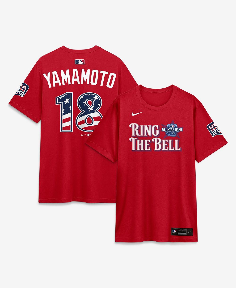 Мужская футболка Nike 2026 All-Star Game National League Yoshinobu Yamamoto Red Name & Number