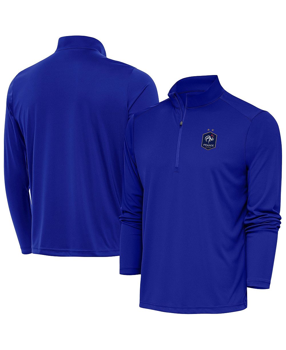 Мужской джемпер Antigua Royal France National Team Statement Quarter-Zip Pullover