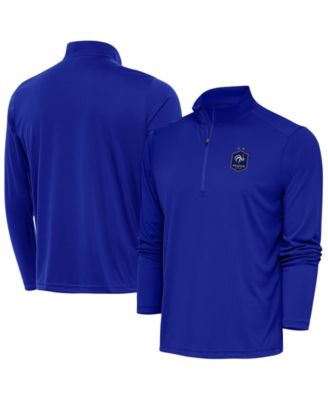 Мужской джемпер Antigua Royal France National Team Statement Quarter-Zip Pullover