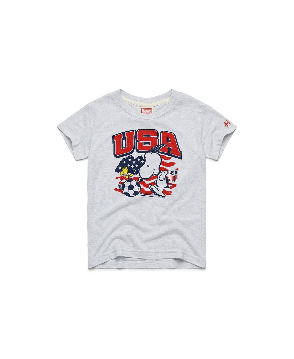 Детская футболка Homage Gray USMNT Peanuts Snoopy Tri-Blend