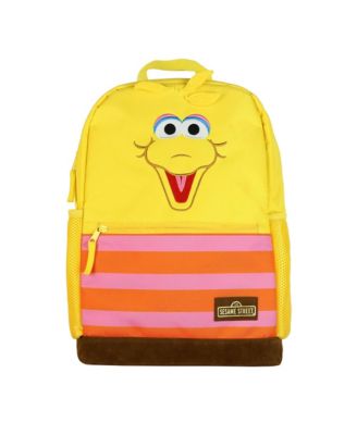 Sesame Street Backpack 16 Inch Big Bird Character Bookbag with Adjustable Straps