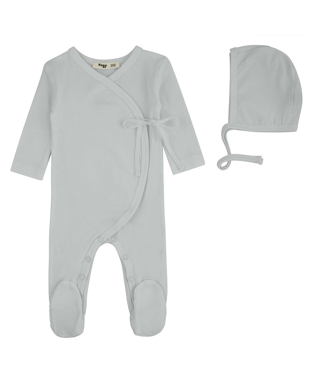 NoggiWear детский комбинезон Lil Love с вышивкой и чепчик