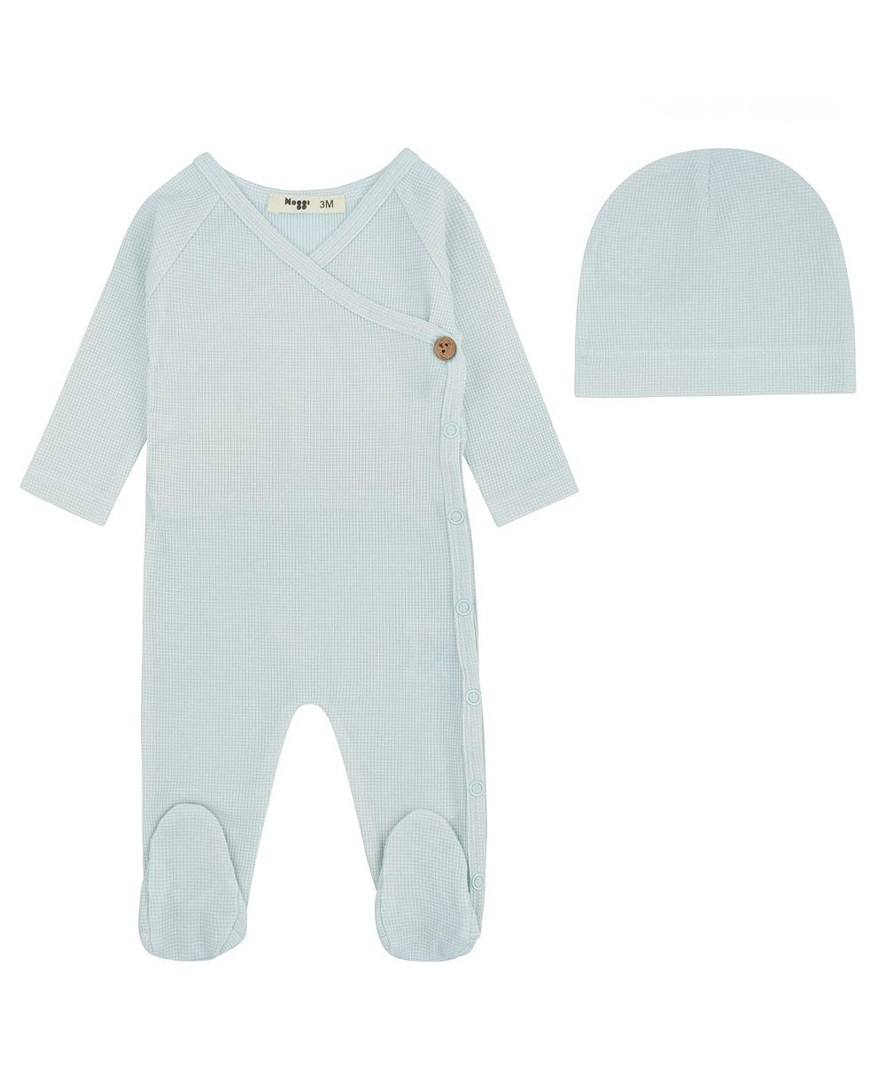 Детский комплект из 2-х частей NoggiWear Ribbed Striped Wrap Footie Set (1M to 12M)